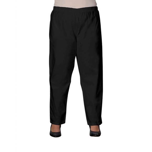 NEW ON THE PLUS SIDE relaxed leg stretch cotton twill pants - plus in black - Picture 2 of 2